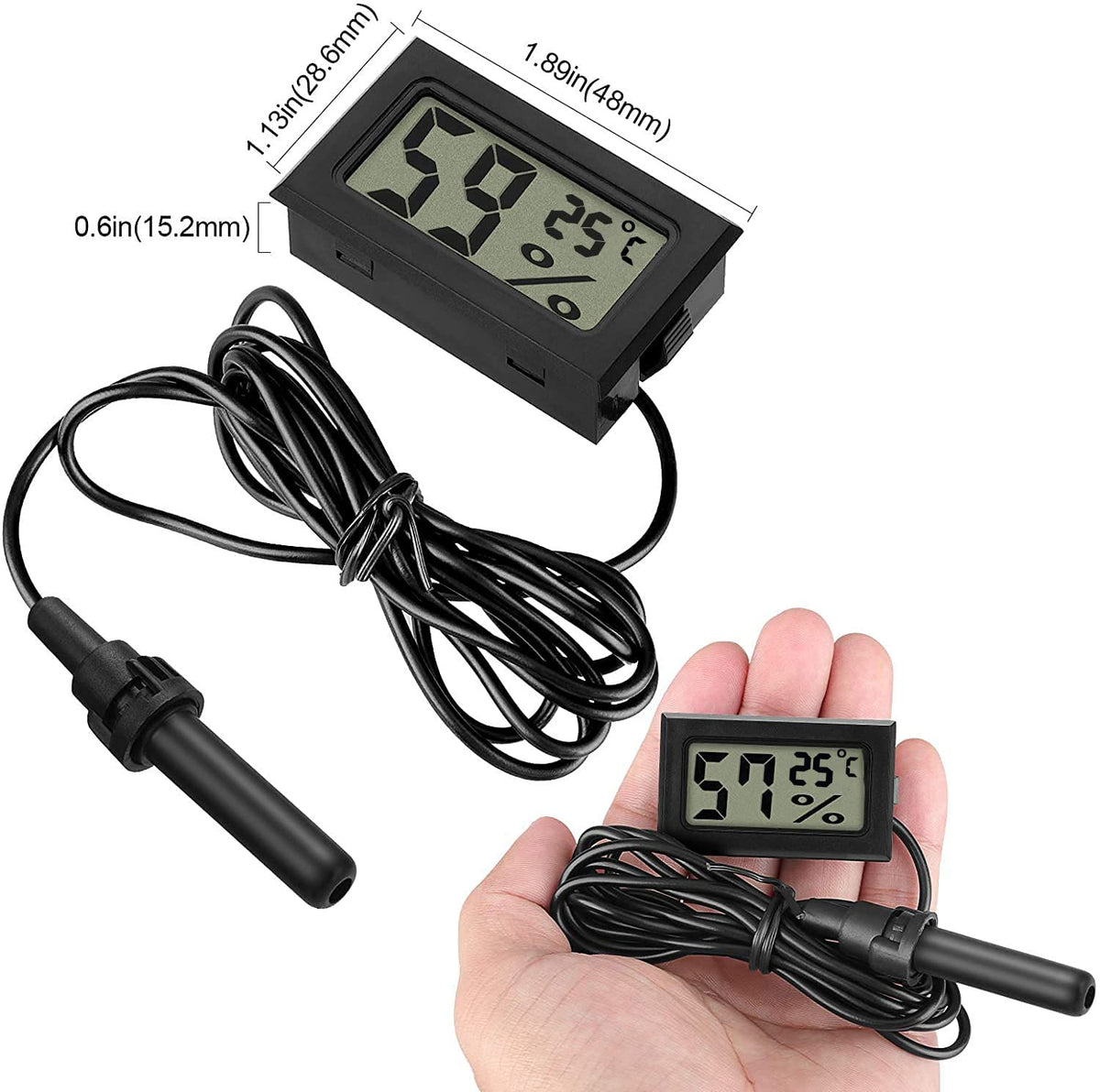 Reloj Digital Del Indicador Del Metro Del Higrómetro Del Termómetro De