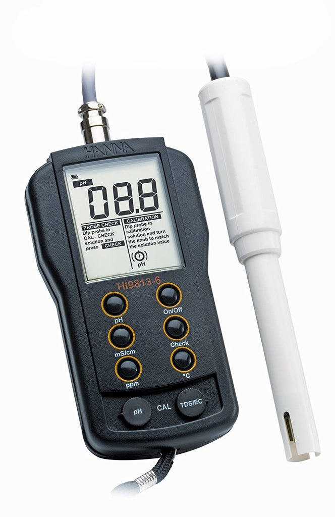 Medidor de bolsillo combo de pH/conductividad/TDS (intervalo alto) » HANNA®  instruments Guatemala